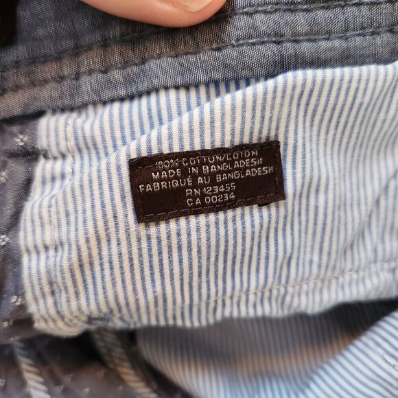 BUNDLE (2) Chino Shorts Blue Patterned Black Brown 1826 Denim & Flower Men's 30 - Picture 11 of 12